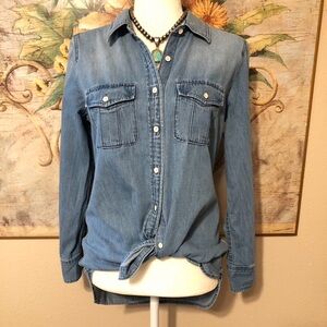 Sz XS Gap 1969 Blue Denim Shirt